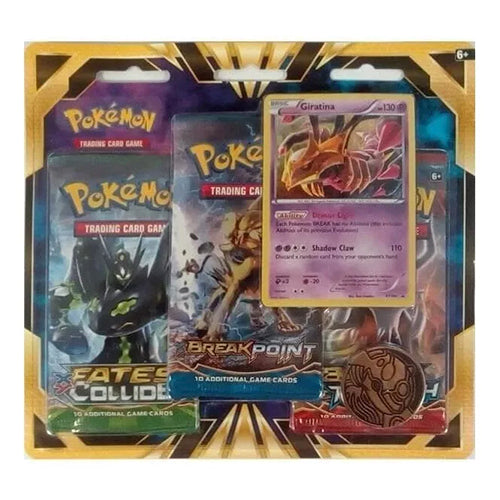 Pokemon XY Fate Collide Breakpoint Breakthrough Triple Booster Pack Giratina Promo Blister