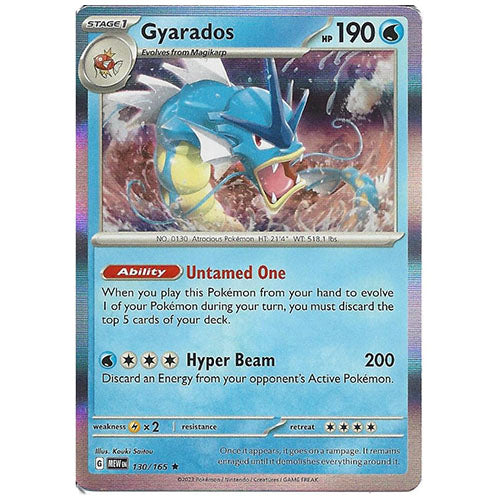 Pokemon Gyarados 130/165 SV3.5 151 Holo Water Type Single Card