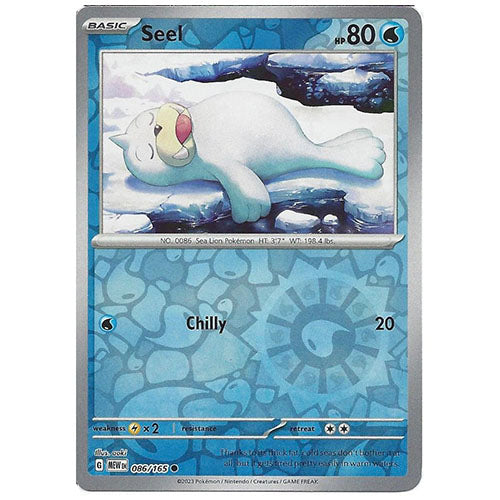 Pokemon Seel 086/165 SV3.5 151 Reverse Holo Water Type Single Card