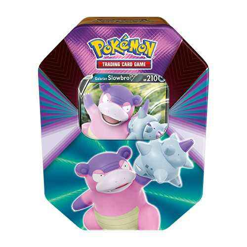 Pokemon 2021 Galarian Slowbro V Forces Tin