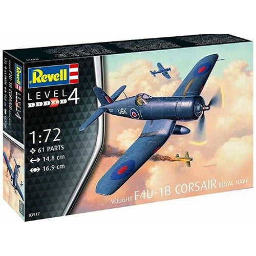 Revell Level 4 Vought F4U-1B Corsair Royal Navy 1:72 Scale 03917 61 Part Model Kit