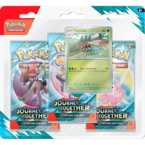 Pokemon Scarlet & Violet Journey Together Triple Booster Pack Yanmega Promo Card Blister