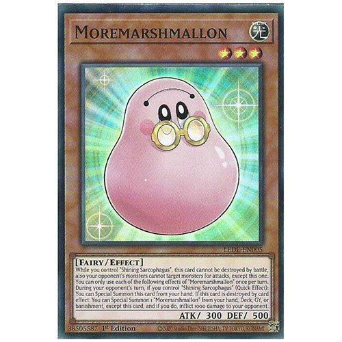 LEDE-EN005 Moremarshmallon Super Rare Effect Monster 1st Edition Trading Card