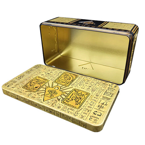 YuGiOh Tin Of The Pharaoh's Gods MP22 Gold Mega Tin 2022 Empty Card St ACE TCG YuGiOh Tin Of The Pharaoh's Gods MP22 Gold Mega Tin 2022 Empty Card St ACE TCG