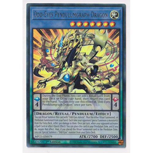 MP23-EN079 Odd-Eyes Pendulumgraph Dragon 1st Edition Ultra Rare YuGiOh Pendulum Ritual Card