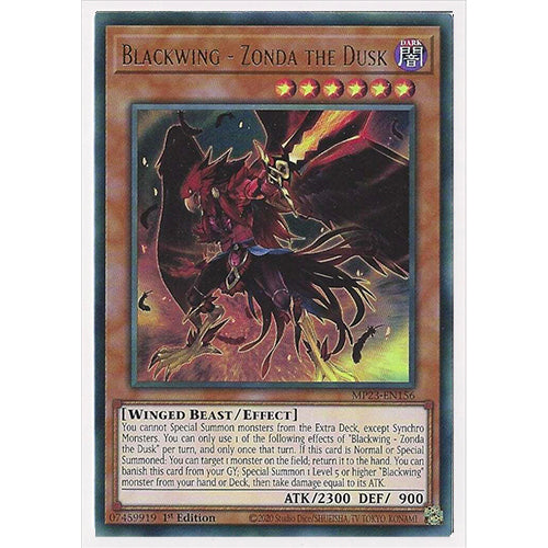 MP23-EN156 Blackwing - Zonda the Dusk 1st Edition Ultra Rare YuGiOh Effect Card