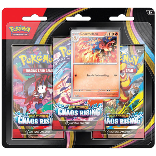 Pokemon Mega Evolution Chaos Rising Charmeleon Promo 3 Pack Booster Blister Pack