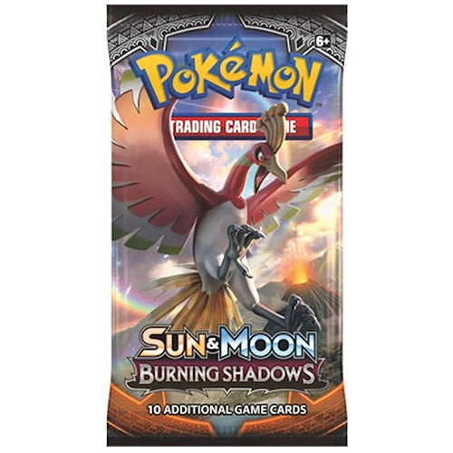 Pokemon Sun Moon Burning Shadows 10 Card Booster Pack Ho-Oh Variant