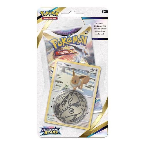 Pokemon Sword Shield Brilliant Stars Single Booster Pack Eevee Promo Blister