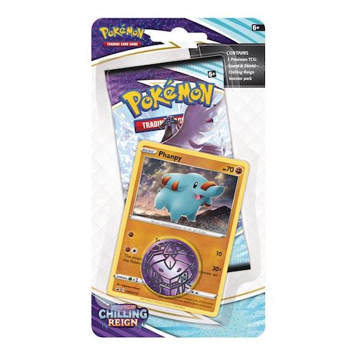 Pokemon Sword Shield Chilling Reign Single Booster Pack Phanpy Promo Blister