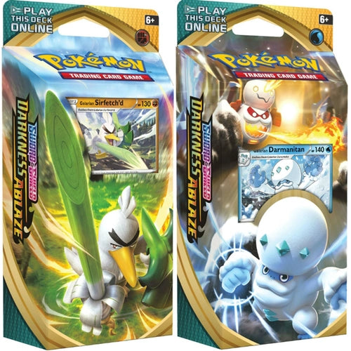 Pokemon Sword Shield Darkness Ablaze Galarian Sirfetch'd Darmanitan Theme Deck Set