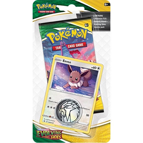 Pokemon Sun Moon Evolving Skies Single Booster Pack Eevee Promo Blister