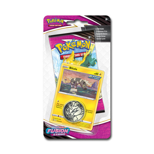 Pokemon Sword Shield Fusion Strike Single Blitzle Promo Booster Pack Blister