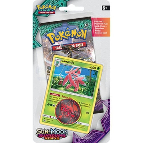 Pokemon Sun Moon Guardian Rising Single Booster Pack Lurantis Promo Blister