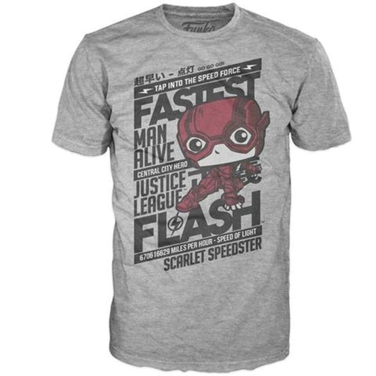 The Flash Scarlet Speedster Funko Pop Grey T-Shirt