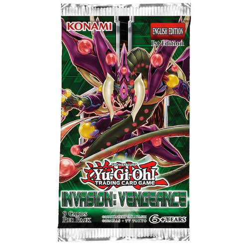 YuGiOh Invasion Vengeance English 1st Edition 9 Card Booster Pack
