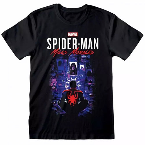 Marvel GamerVerse Spiderman Miles Morales Black T-Shirt