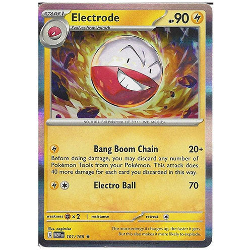 Pokemon Electrode 101/165 SV3.5 151 Holo Electric Type Single Card