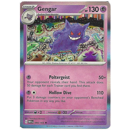Pokemon Gengar 094/165 SV3.5 151 Holo Psychic Type Single Card