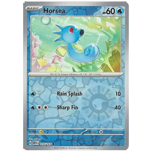 Pokemon Horsea 116/165 SV3.5 151 Reverse Holo Water Type Single Card