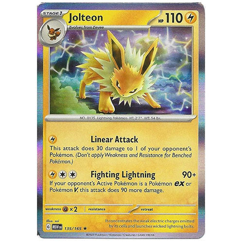 Pokemon Jolteon 135/165 SV3.5 151 Holo Electric Type Single Card