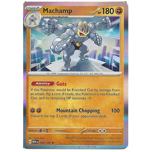 Pokemon Machamp 068/165 SV3.5 151 Holo Fighting Type Single Card
