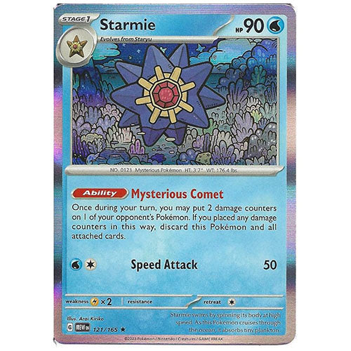 Pokemon Starmie 121/165 SV3.5 151 Holo Water Type Single Card