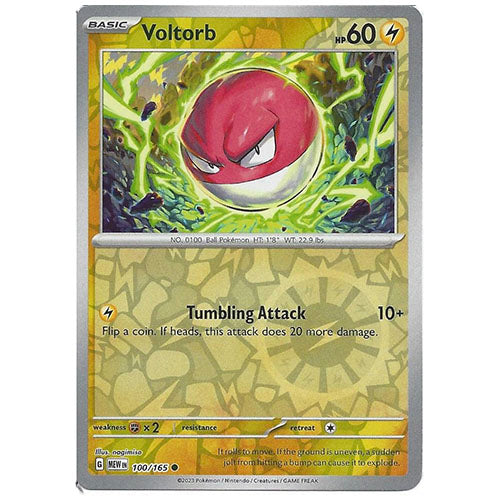 Pokemon Voltorb 100/165 SV3.5 151 Reverse Holo Electric Type Single Card