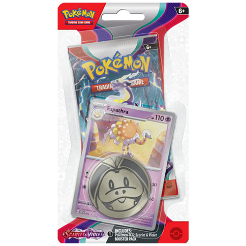 Pokémon Scarlet Violet Base Set Booster Espathra Promo Coin Blister Pack