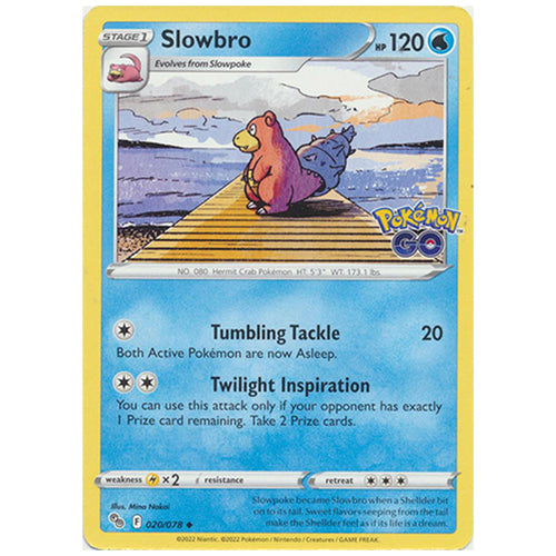 Pokemon Slowbro 020/078 SWSH10.5 Pokemon Go Water Type Single Card