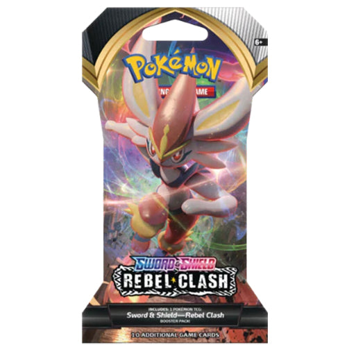 Pokemon Sword Shield Rebel Clash Scorbunny Variant Sleeved Booster Blister Pack