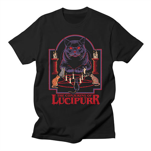 Steven Rhodes The Conjuring Of Lucipurr Black T-Shirt