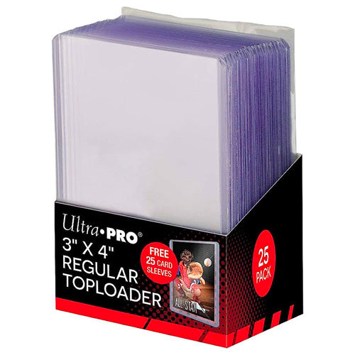 Ultra Pro 3" x 4" Regular Toploader 25 Count Card Protection Pack