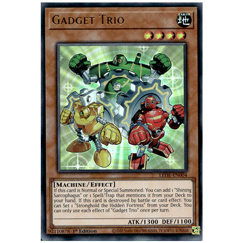 LEDE-EN004 Gadget Trio Ultra Rare Effect Monster 1st Edition Trading Card