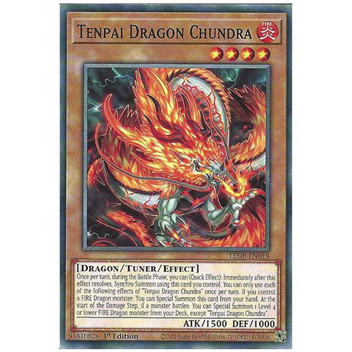 LEDE-EN018 Tenpai Dragon Chundra Common Effect Monster 1st Edition Trading Card
