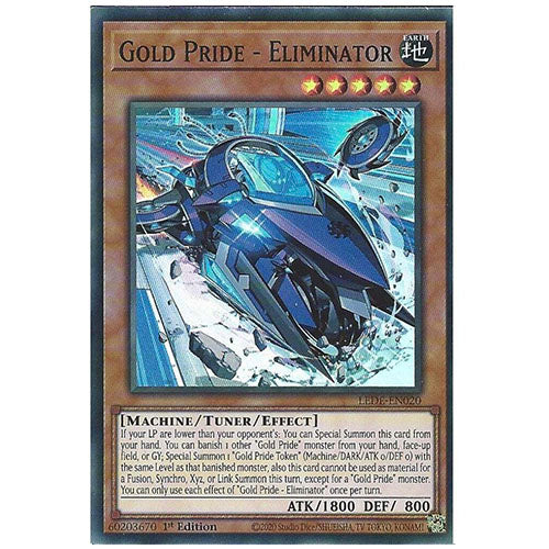 LEDE-EN020 Gold Pride Eliminator Super Rare Effect Monster 1st Edition Trading Card