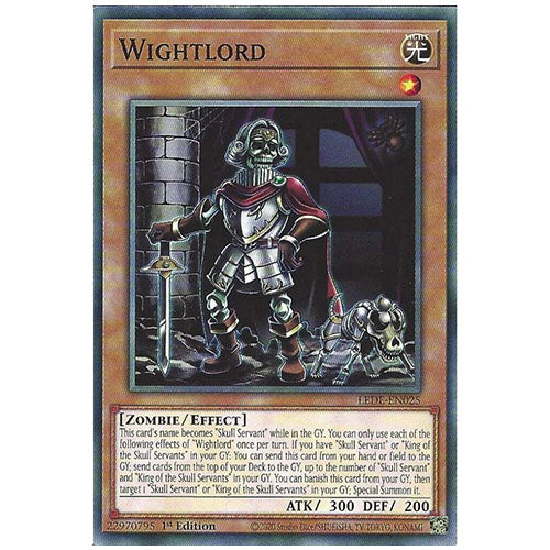 LEDE-EN025 Wightlord Common Effect Monster 1st Edition Trading Card