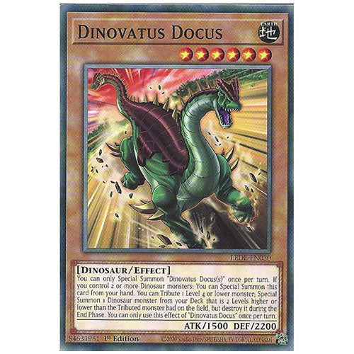 LEDE-EN030 Dinovatus Docus Common Effect Monster 1st Edition Trading Card