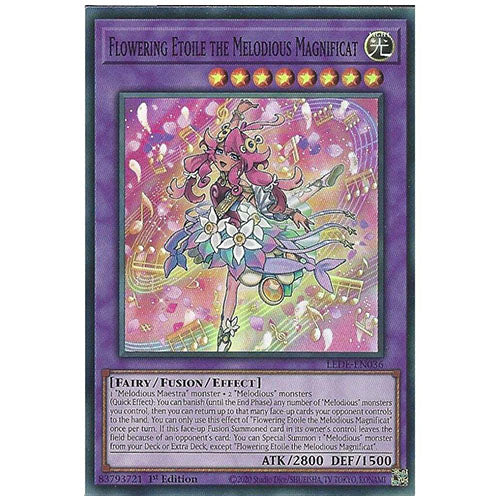 LEDE-EN036 Flowering Etoile The Melodious Magnificat Super Rare Fusion Monster 1st Edition Trading Card