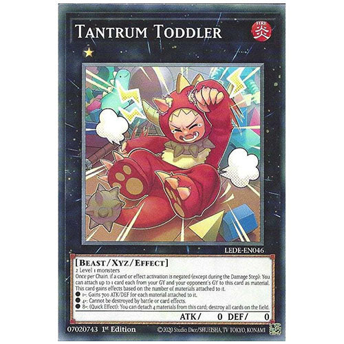 LEDE-EN046 Tantrum Toddler Common XYZ Monster 1st Edition Trading Card
