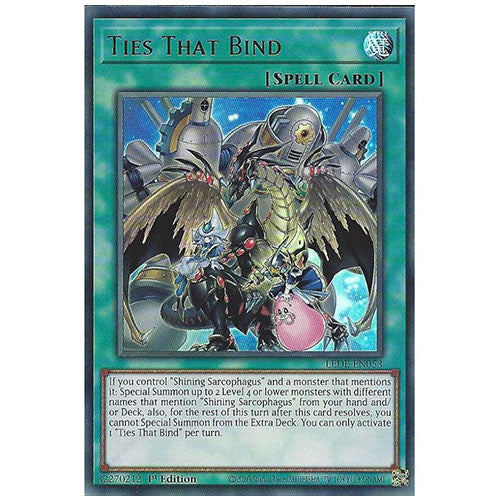 LEDE-EN053 Ties That Bind Ultra Rare Spell 1st Edition Trading Card