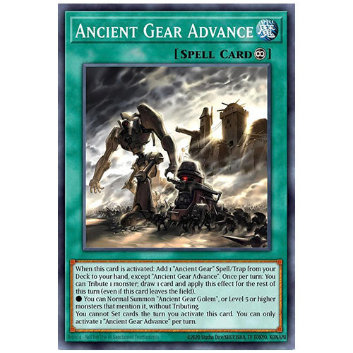 LEDE-EN055 Ancient Gear Advance Common Spell 1st Edition Trading Card
