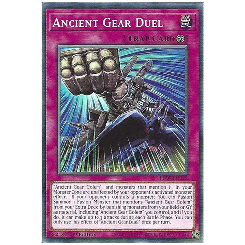 LEDE-EN072 Ancient Gear Duel Common Trap 1st Edition Trading Card