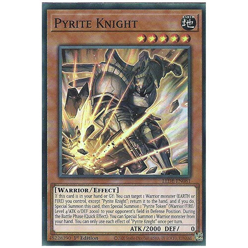 LEDE-EN081 Pyrite Knight Super Rare Effect Monster 1st Edition Trading Card