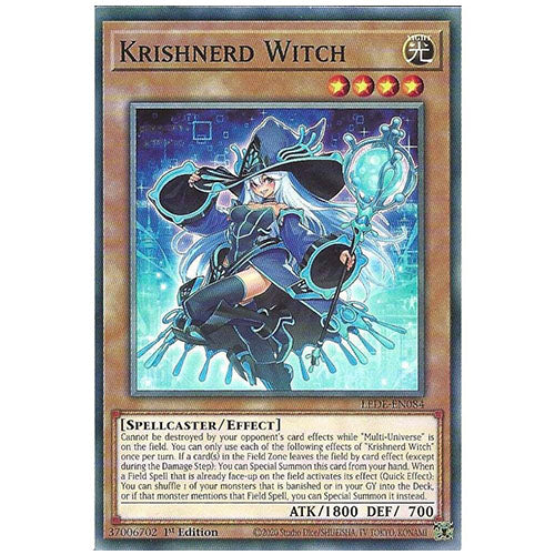 LEDE-EN084 Krishnerd Witch Common Effect Monster 1st Edition Trading Card