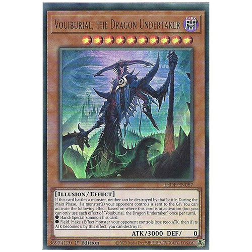 LEDE-EN087 Vouiburial The Dragon Undertaker Ultra Rare Effect Monster 1st Edition Trading Card