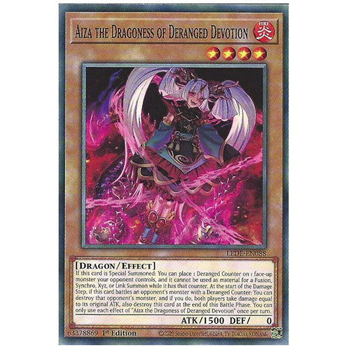 LEDE-EN088 Aiza The Dragoness Of Deranged Devotion Common Effect Monster 1st Edition Trading Card