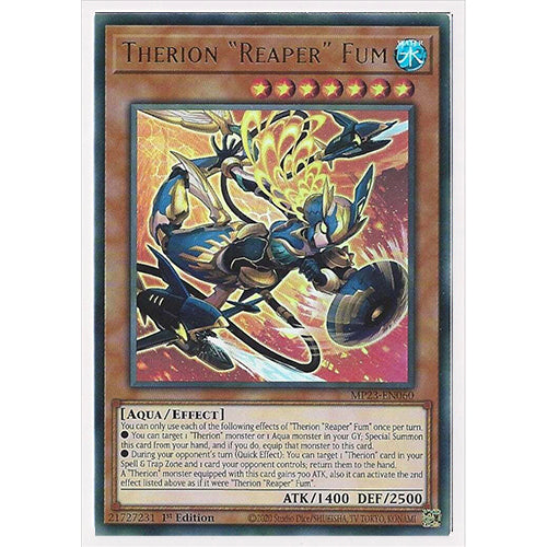 MP23-EN060 Therion ''Reaper'' Fum 1st Edition Ultra Rare YuGiOh Effect Card