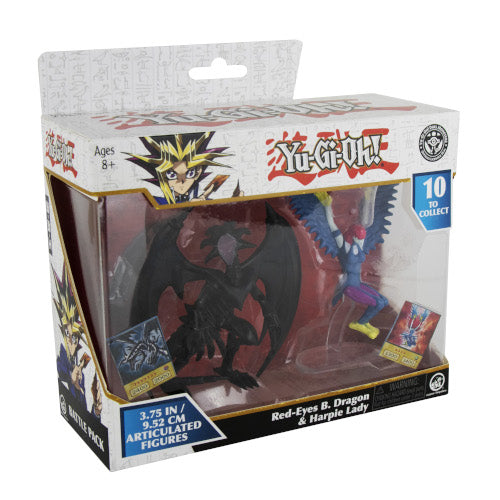 YuGiOh Red Eyes Black Dragon & Harpie Lady 3.75 Inch 2-Figure Battle Pack Set