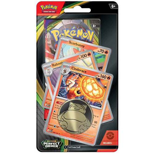 Pokemon Mega Evolution Perfect Order Fire Triple Promo Card Booster Blister Pack